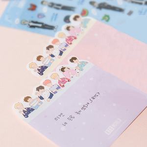 Beau garçon belle fille personnalisé Notes autocollantes dessin animé créatif bloc-notes bloc-notes <span class=keywords><strong>auto</strong></span>-adhésif pour l'école bureau papeterie - Product Image 4