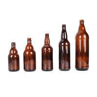Bouteille de bière en verre en stock, impression sérigraphique ambrée, bouteilles de bière pour boissons alcoolisées, 330 ml, bouchon rond CROWN, bouteille de bière transparente de 250 ml, CQ