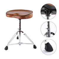 Tabouret de batterie réglable de style selle pour jazz, avec dossier, portable, pour performance, personnalisable, vente en gros