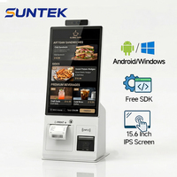 Kiosco Modular de Autoservicio para Farmacias de 15.6 Pulgadas SUNTEK SK1-15 Compatible con Android 14 y Windows, Terminal Todo en Uno para Autoregistro con GDPR