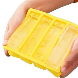 Moule à glaçons en silicone de qualité alimentaire, 4 compartiments longs, facile à démouler, nouvelle arrivée - Product Image 3