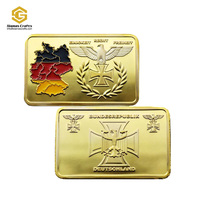 Métal Fer Laiton Aigle Croix Allemand Deutsche Plaqué Or Barre de Bullion