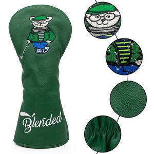 Housse de tête de club de golf OEM personnalisée pour Driver/3 Wood/Hybride, en cuir PU, avec logo brodé - Product Image 6