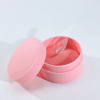 Patchs sous les yeux au peptide rose, 60 pièces en pot, anti-rides, cernes, raffermissant, éclaircissant, OEM ODM, vegan, marque privée, logo personnalisé