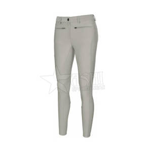 Mallas de equitación ecuestre de diseño personalizado para mujer, pantalones de silicona con asiento completo, bolsillo con cremallera, deportes de carreras, pantalones de equitación - Product Image 1