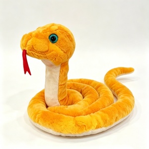 Peluche de serpiente enrollada personalizado, peluche de reptil, lindo peluche de serpiente, peluche de serpiente amarilla, animal de peluche de serpiente - Product Image 4