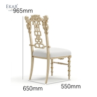 Fauteuil lounge néoclassique Aurelian Filigree |   Blanc de luxe &amp;   Sièges français dorés - EKAR