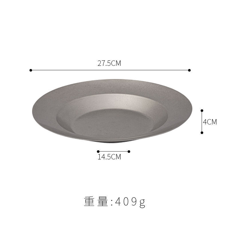 Plato llano redondo de 27 cm (estilo retro)