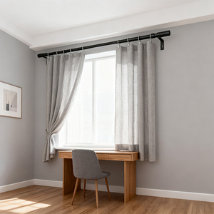 <span class=keywords><strong>Tringle</strong></span> à <span class=keywords><strong>rideau</strong></span> noire, tringles à rideaux <span class=keywords><strong>pour</strong></span> fenêtres, <span class=keywords><strong>tringle</strong></span> à <span class=keywords><strong>rideau</strong></span> longue et robuste <span class=keywords><strong>pour</strong></span> porte <span class=keywords><strong>coulissante</strong></span> 8086 - Product Image 2