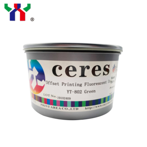 YT <span class=keywords><strong>802</strong></span> Offset Mực Huỳnh Quang Màu Xanh Lá Cây, Mực Màu Sáng Rất Sáng - Product Image 2