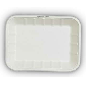 Plateau de service rectangulaire intelligent 2D durable en bagasse de canne à sucre, écologique et étanche, pour des besoins de restauration polyvalents - Product Image 1
