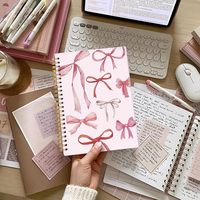 Agenda et Carnet de Notes à Spirales A5 Personnalisé 2026, Hebdomadaire et Mensuel, Journal de Buts pour Fille, Couverture Rigide Rose