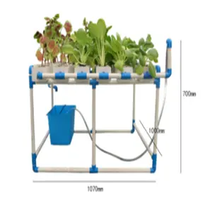 PVC boru düz kare bitki topraksız systemGarden Hidroponik Büyüyen Sistem Domates için