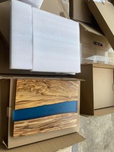 Gratis Verzending Keuken Decor Epoxyhars Handwerk Houten Charcuterie Board Olijfhout Hars Snijplank - Product Image 3