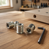 Metal Threaded Insert Nuts Hex Drive Fastener Components for Industrial Assembly