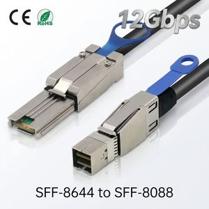 Cable Mini SAS HD de 12 Gbps, SFF-8644 a SFF-8088, Cable de Datos Externo para Servidor, Almacenamiento RAID, Blindado, 1 m, Cable MiniSAS de Alta Densidad - Product Image 1