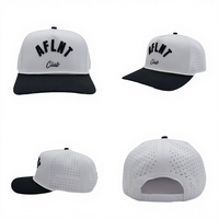 Custom Manufacturer Plain Black 5 Panel Golf Hat with Rope Custom Richardson Trucker Caps Two Tone SnapBack Hats Designer Cap