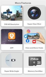 4K <span class=keywords><strong>Dash</strong></span> Cam App Controle Cam Auto <span class=keywords><strong>Dash</strong></span> Camera Car Black Box para Geely Atlas Azkarra - Product Image 3