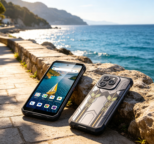 UNIWA F917 6.79" Android 14 6GB RAM 128GB ROM Helio G85 Octa Core 32MP NFC IR IP68 Waterproof 4G LTE Global Rugged Smartphone