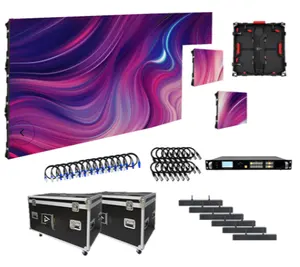 Interior Full Color P3.91 Stage Led Wall Screen Hard Wire Connection Led Panel Display Pantalla parede interior levou para o evento
