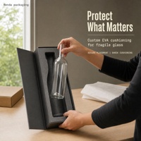 Insert en mousse EVA personnalisé pour l'emballage de bouteilles en verre, coussin protecteur pour boîte cadeau de bouteilles fragiles, expédition