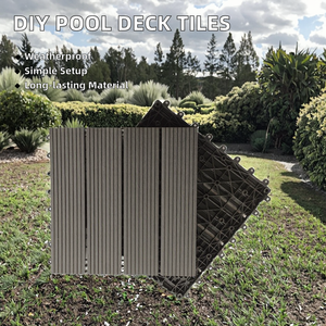 Piastrelle da Esterno a Incastro Fai da Te per Giardino in WPC Composito di Legno e PVC Pavimentazione per Cortile Easy Click per Soggiorno e Parco - Product Image 4