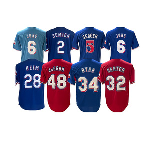 Venta al por mayor de camisetas de béisbol 2026 nuevas y económicas, con costuras de alta calidad, del equipo estadounidense Texas, personalizadas para todos los jugadores: 53 <span class=keywords><strong>Garcia</strong></span>, 5 Seager, 6 Jung - Product Image 4