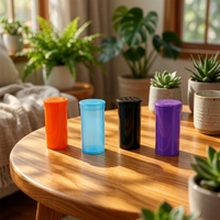 Botol Pop Top Berkualitas Tinggi 13DR 30DR 60DR, Tabung Penyimpanan Plastik Tahan Anak untuk Bunga Kering