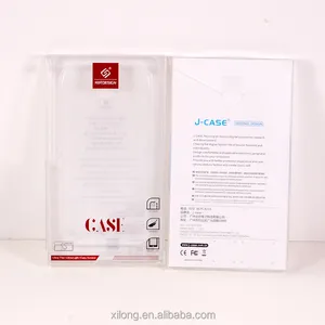 Gold Stamping Plastic Clear PET Electronic Phone Case Custom Boxes With Logo Packaging