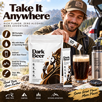 Vitahall Poudre de boisson instantanée sans alcool saveur bière noire, à mélanger avec de l'eau, 0 sucre 0 glucides 0 alcool, 30 sachets de 150g