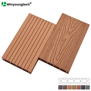140x25mm 3D Embossed Winyoungtech Anti-termite Composite WPC <strong>Decking</strong> Anti Scratch 3d Wood Grain WPC Flooring Double Use Deck - Product Image 6