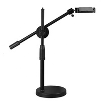 Support de table pour photographie, support de téléphone pour selfie, vlog, vidéo en direct, avec anneau lumineux LED, angle et hauteur réglables