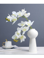 Fleur artificielle d'orchidée en PVC souple imprimée en 3D haut de gamme, Cymbidium réaliste pour la décoration de la maison, des tables de mariage, des centres de table et des vases
