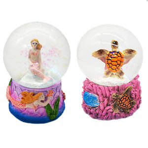 Tùy Chỉnh Bán Buôn Lưu Niệm Nhựa Rùa Biển Nam Châm Cá Heo Bức Tượng Quả Cầu Tuyết Bãi Biển Chủ Đề Khung Ảnh 3D Cá Nhiệt đới Bức Tượng - Product Image 2