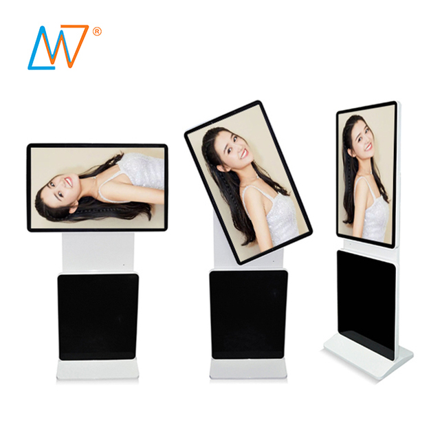 65inch floor stand touch screen kiosk horizontal rotating lcd digital signage advertising player