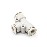 Connecteur de tube d'air en plastique gris en forme de T, marque XY, adapté aux tuyaux de 3 mm, 4 mm, 6 mm, 8 mm