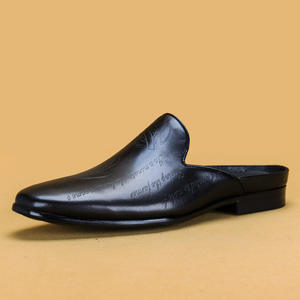 Business <b>leather</b> slippers for <b>men</b> - genuine cowhide with headband, small <b>leather</b> shoes for <b>men</b>, youthful half-<b>trousers</b> for <b>men</b> - Product Image 6