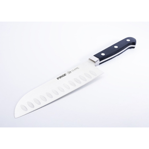 Cuchillo Santoku Clásico Forjado Pirge de 18 cm, Acero Inoxidable Alemán 1.4116, Cuchillo de Chef Profesional con Diseño Dimpled para Restaurante, Hotel y Hogar - Product Image 1