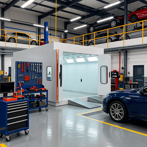 <span class=keywords><strong>Cabine</strong></span> <span class=keywords><strong>de</strong></span> <span class=keywords><strong>peinture</strong></span> <span class=keywords><strong>automobile</strong></span> à chauffage électrique avec cuisson à 80°C, 220V/380V, pour usage professionnel en ateliers <span class=keywords><strong>de</strong></span> réparation et stations 4S - Product Image 2