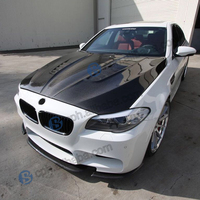 Pièces de rechange pour carrosserie de voiture, capot en fibre de carbone noir pour BMW Série 5 F10 N55 535i F18 M5 2015, capot moteur en fibre de carbone