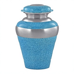 Urne funéraire artisanale en aluminium pour hommage commémoratif par Axiom Home Accents - Élégant souvenir pour honorer les êtres chers - Product Image 1