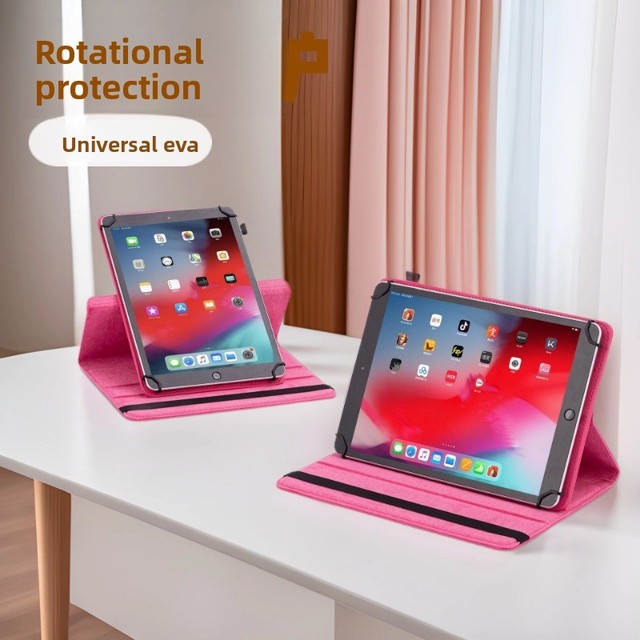 For ipad 7 8 9 10  Inch Rotation Case 360 Rotating Lightweight Lychee Texture PU Leather Universal Tablet Cover case