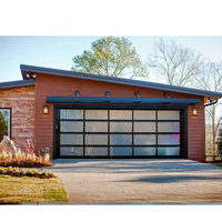 Portes de garage modernes en aluminium et verre, finition étanche, garantie 1 an, pour supermarchés, halls d'exposition, espaces commerciaux