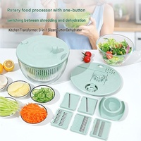 Fabrieksdirect multifunctionele groentesnijder met handmatige draaibare afdruipmand, fruit- en groentedroger, salade-dehydrator