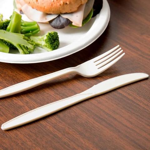 Culery Corn Starch Cutlery Set Compatible Biodegradable Knife