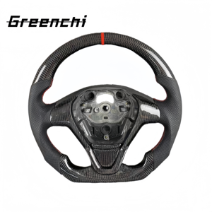 Pour la Ford <span class=keywords><strong>Fiesta</strong></span> <span class=keywords><strong>MK7</strong></span> <span class=keywords><strong>MK7</strong></span>.5 St180 ST <span class=keywords><strong>Sport</strong></span> Volant en fibre de carbone à fond plat - Product Image 1