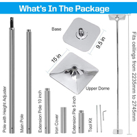 Kit de barre de pole dance en acier inoxydable pour la pole dance, extension de chambre à coucher pour le spinning, bars de clubs de santé pour le sport et les loisirs
