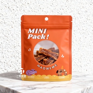 ถุงฟอยล์อะลูมิเนียมพิมพ์ลายตามสั่ง พร้อมหน้าต่างและจุกจ่าย สำหรับบรรจุภัณฑ์อาหารสัตว์เลี้ยงแบบตั้งได้ มีซิปล็อคปิดผนึก - Product Image 1