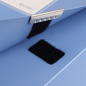 Qixin File <b>Box</b> A1250 PP Document <b>Storage</b> <b>Blue</b> And Black Office Organizer Durable Standing Type Rectangle Minimalist Style - Product Image 2