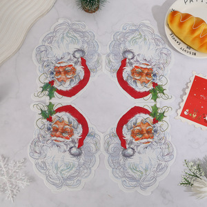 Servilletas con forma única de temática navideña, pañuelos navideños de hotel con diseño de Papá Noel, sin alcohol, de doble capa, gruesos, para el hogar - Product Image 4